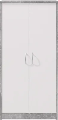 Produktbild von Schrank Beistellschrank Mehrzweckschrank Standschrank Holzschrank "Olli I" Beton / Weiß