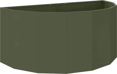 Produktbild von Pflanzkübel Olive Grün 120 x 60 x 50 cm Stahl