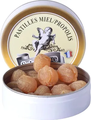Obrázok produktu pre Saint-Ange Pastilles Miel/Propolis - Pastilky s medom a propolisom z Francúzska 50g