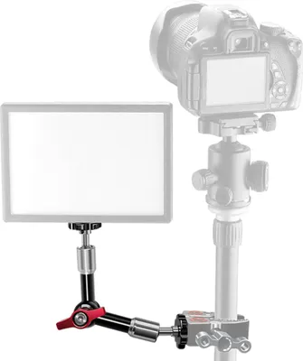 Produktbild von Einstellbarer Gelenkreibungsarm Flexible Verlaengerungshalterung aus Aluminiumlegierung mit doppelter 1/4-Zoll-Schraube, 360 ¡ã drehbar fuer Videomonitor-LED-Licht