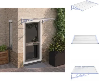 Obrázek produktu pro vidaXL Dveřní stříška šedá a transparentní 122x90 cm polykarbonát - Markýzy