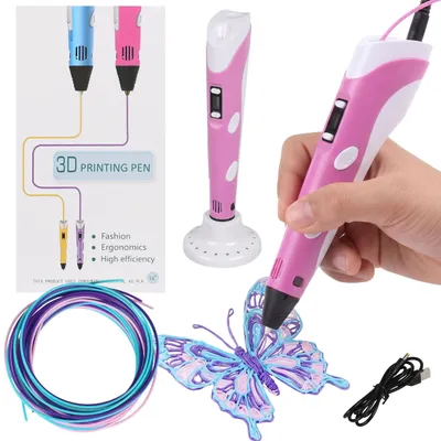 Produktbild von Rosa 3D-Stift, 3D-Druckstift für Mädchen + Filamente, Ladekabel, ab 14 Jahren