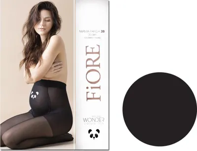 Imagen del producto de Medias de compresión para embarazo, marca Damen, modelo Panda, 20 den, color