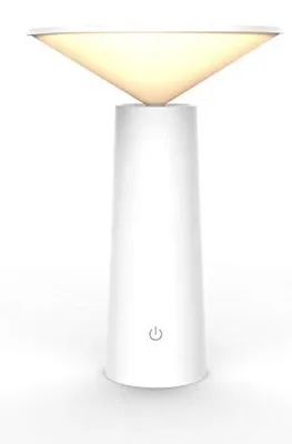 LED-Bureaulampe, USB, Touch, dimmbar, nordisch, weiß