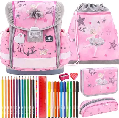 Produktbild von Belmil Schulranzen Set Classy Ballerina Light pink 10-teilig gefüllt