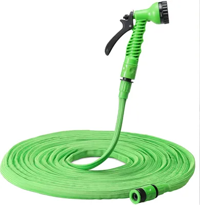 Produktbild von Navaris Flexibler Gartenschlauch 11,25-22,5m - Flexibel mit 7 Funktionen Brause und Schnelladaptern - Wasserschlauch flexibel dehnbar - Wasser Garten