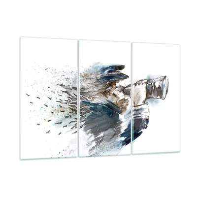 Produktbild von Bilder auf glas - Kopf Illusion Fernglas Mann - 165x110cm - Glasbilder - Wandbilder - Kunstdruck - zum Aufhängen bereit - Wanddekoration aus Glas - Glas Bilder - Wandbild auf Glas - GCE165x110-2992
