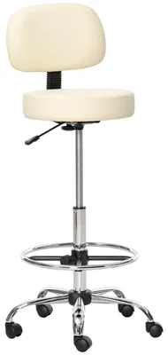 Produktbild von Barhocker höhenverstellbar – Tresenhocker 360° drehbar Kunstleder mit Fußstütze