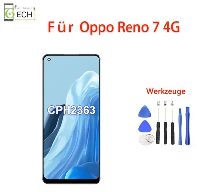 Produktbild von Für Oppo Reno 7 4G CPH2363 Display LCD mit Rahmen Bildschirm Schwarz Touchscreen