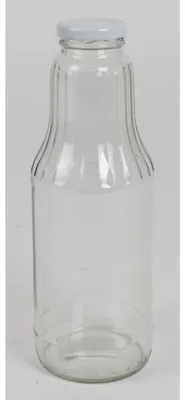 Produktbild von 9x Glasflasche 700ml Schraubdeckel Saft Wasser Milch Küchen Trink Tisch Haushalt