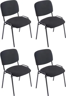 Produktbild von 4er Set Stühle XL HLO-CP56 Stoff  schwarz