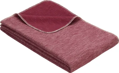 Produktbild von Ibena Jacq. Baumwolldecke rot Lausanne GOTS 2163