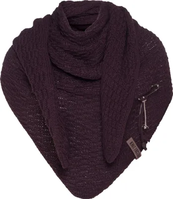 Produktbild von Knit Factory Jaida Dreiecksschal - Aubergine - 190x85 cm