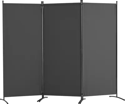 Produktbild von VEVOR Raumteiler Trennwand 3-teiliger Paravent Stellwand, faltbarer Sichtschutz für Büro Schlafzimmer Esszimmer Arbeitszimmer Balkon, Raumtrenner freistehend (228 x 52 x 184 cm), Grau