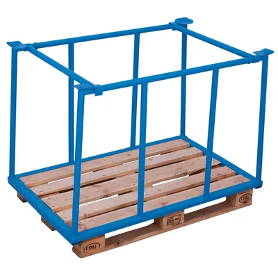 Produktbild von VARIOfit Palettenaufsatz Typ 75 aus Stahl 1200x800mm Maße, 1555mm Höhe