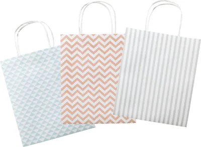 Produktbild von folia Papiertüten BASIC Kraftpapier 180 x 80 x 210 mm 3 Stück