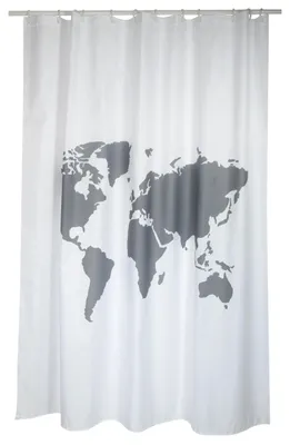 Obrázok produktu pre Záves do sprchy, polyester, 180 x 200 cm, s lemom