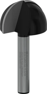 Obrázek produktu pro Pracovní délka frézy 15,6 mm průměr 25,4 mm délka 49 mm poloměr 12,7 mm stopka 6 mm