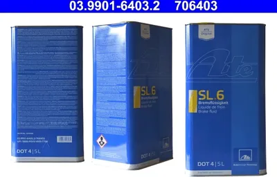 Produktbild von ATE 03.9901-6403.2 DOT 4 Bremsflüssigkeit Brems Flüssigkeit 5L Brake Fluid