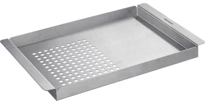 Grillplatte 2 in 1, Edelstahl, 340 x 228 x 28 mm, rechteckig