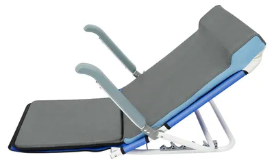 Produktbild von Verstellbare Bettlehne, Klappdesign, Bequeme Unterstützung, Blau und Grau