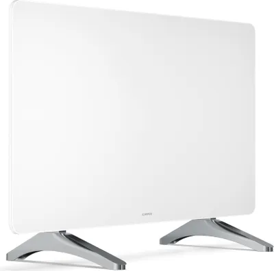 Produktbild von Klarstein Infrarotheizung 480W – Wandmontage & Standgerät, Thermostat, App-Steuerung, IP43, Glas-Design, Überhitzungsschutz, für Bad & Wohnzimmer, elektrische Wandheizung, Weiß