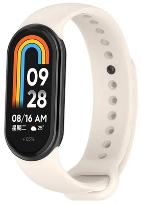 Produktbild von By Qubix Silikonarmband - Beige - passend für Xiaomi Smart Band 8 / 9 / 10
