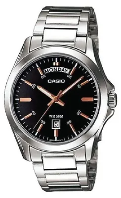 Produktbild von Casio Collection MTP-1370D-1A2 Herrenuhr Edelstahlarmband