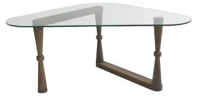 Beistelltisch aus massivem Kiefernholz, 96x41x81 cm, Nussbaum