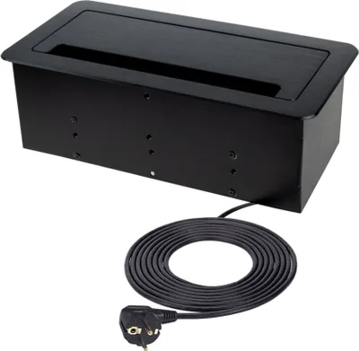 Immagine prodotto di Presa da tavolo da ufficio con porte USB A e C, a scomparsa, con porte RJ45 e HDMI