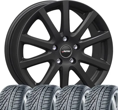 Produktbild von 4 Winter Kompletträder Skandic 7,5x18 ET 42 5x112 Schwarz matt mit 215/50 R18 92V Hankook Winter i*cept evo3 W330 FSL für Mini Countryman