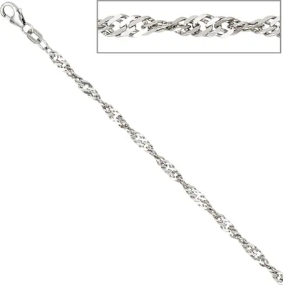 Produktbild von JOBO Singapurkette 925 Sterling Silber 2,9 mm 45 cm Halskette Kette Karabiner