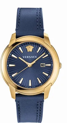 Produktbild von Versace VELQ00319 Herren-Armbanduhr, Edelstahl-Gehäuse, Leder-Armband