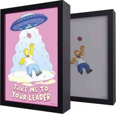 Image de Les Simpson - Homer - Impression LED dans un cadre 28 x 20 x 5 cm