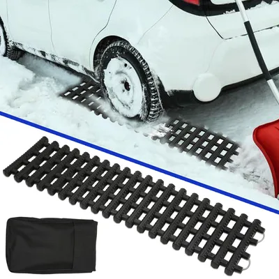 Produktbild von Fiqops Anfahrhilfe Schnee board Reifen Schlamm PKW Offroad Starkes Auto mit Aufbewahrungstasche