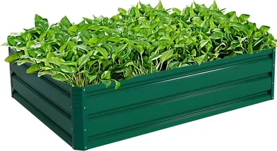 Immagine prodotto di Aiuola rialzata in acciaio per ortaggi, erbe aromatiche, fiori 120x90x30,5 cm