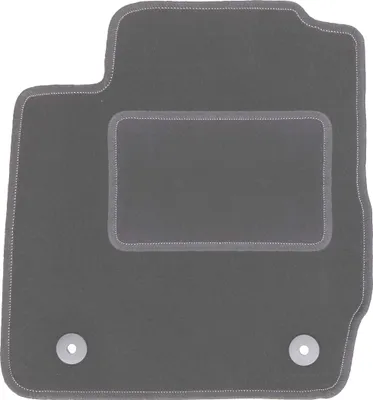 Produktbild von Fahrerfußmatte Velours graphit passend für Mazda 2 II (2007-2015, Schrägheck) – mit Befestigungen – passgenau