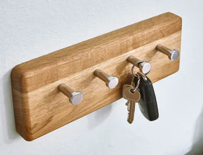 Produktbild von Schlüsselleiste 25cm 'Bayreuth' Wildeiche massiv