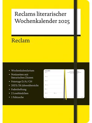 Immagine prodotto di Calendario letterario settimanale 2025 di Reclam. Calendario a tema letterario.