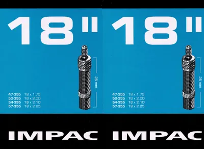Produktbild von 2x Impac 18 Zoll DV Schlauch Dunlop Blitz Ventil 47 - 57 355