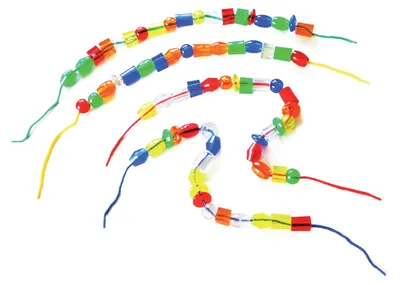 Produktbild von Eduplay Perlen Spielzeug transparent - Fädelperlen bunt 360 Stück