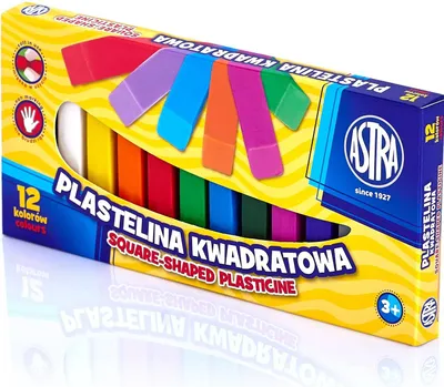 Produktbild von ASTRA Knetmasse quadratisch 12 Farben, 83813908
