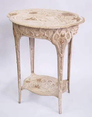Produktbild von Barock Beistelltisch aus Schmiedeeisen - 46,5 cm x 36 cm x H 60,5 cm - Vintage Nostalgie