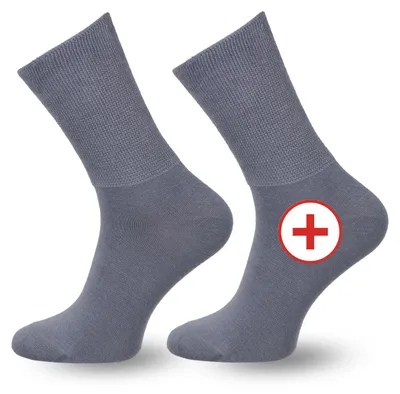 Imagen del producto de Calcetines médicos Milena Somedic, 75% algodón, color gris, talla 41-43