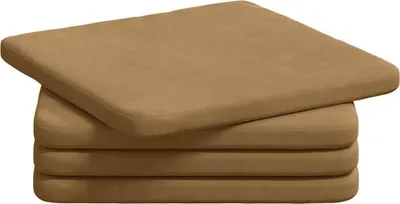 Zdjęcie produktu dla vidaXL Poduszki do siedzenia 4 szt. brązowe 40 x 40 x 3 cm aksamitne