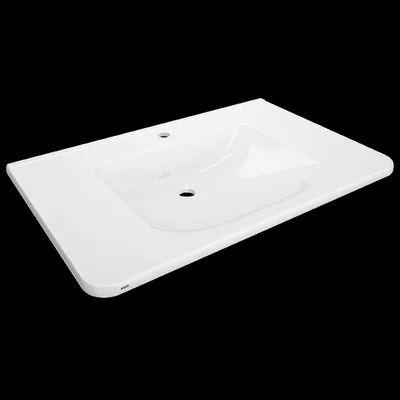 Produktbild von KWC Einzelwaschtisch, MEDCARE, MIRANIT, 850x150x550 mm, Weiß, Hahnloch