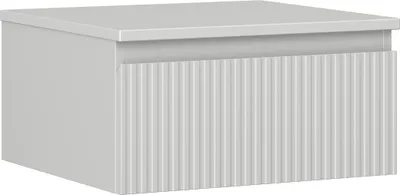 Zdjęcie produktu dla Mexen Rivel szafka łazienkowa podumywalkowa 50 cm z blatem, 1 szuflada, ryflowana , szara mat - 91A20-05023-1-BFC62