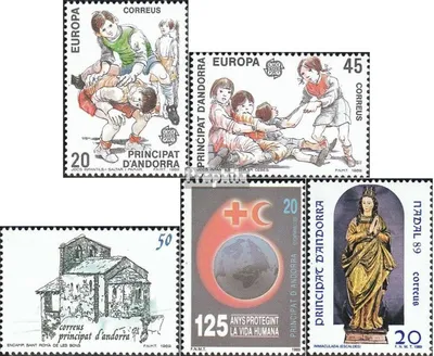 Produktbild von Briefmarken Andorra - Spanische Post 1989 Mi 209-213 (kompl.Ausg.) Jahrgang 1989 komplett postfrisch Europa