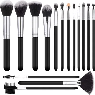 Produktbild von 15 Stück Make Up Pinsel Set Professionelle Schminkpinsel Makeup Pinselset Kosmetikpinsel Set für Lidschatten Augenbrauen Foundation