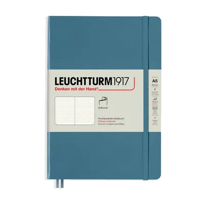 Produktbild von Leuchtturm1917 Notizbuch Softcover A5 stone blue dotted